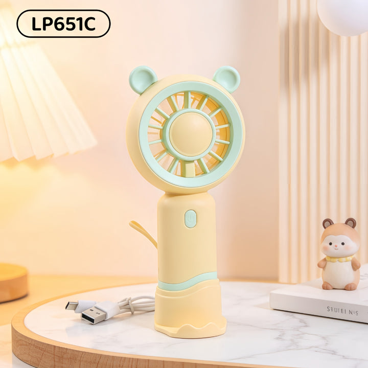 Women's portable hand fan with cute cat design Kalsten