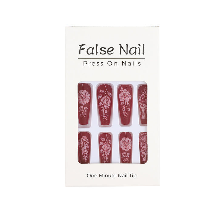 Artificial Nail Set with Floral Designs Kalsten