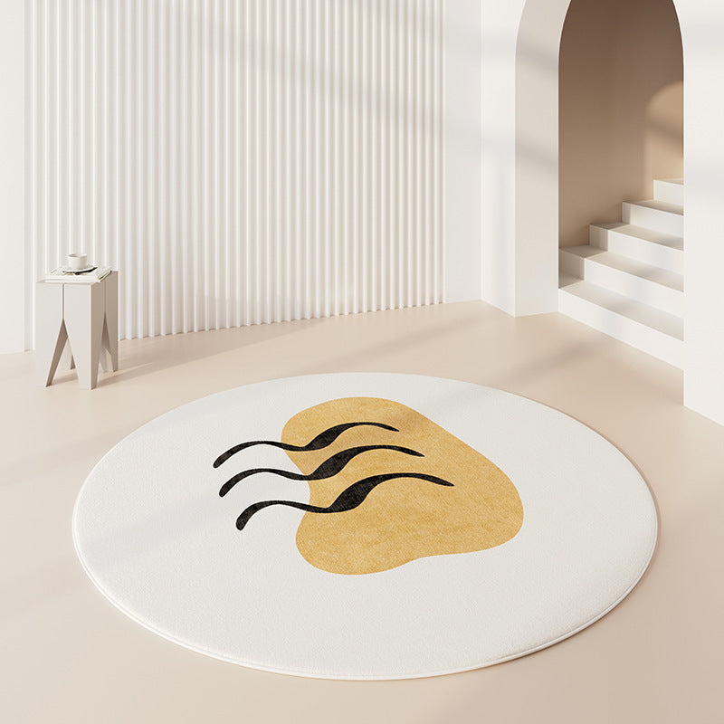 Round Graphic Area Rug Kalsten