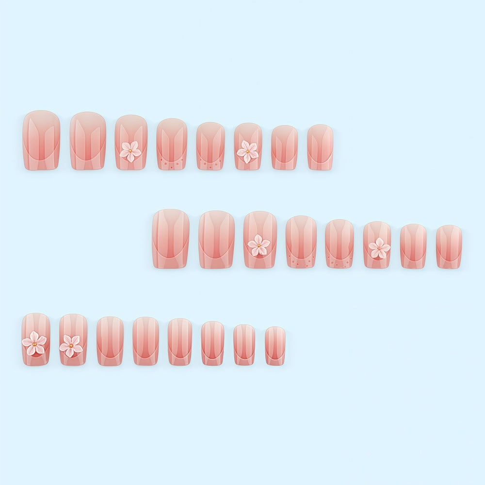 Artificial nails with 3D flower design Kalsten