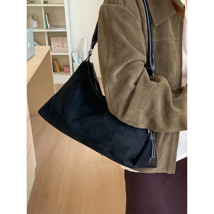 Elegant Suede Hobo Handbag