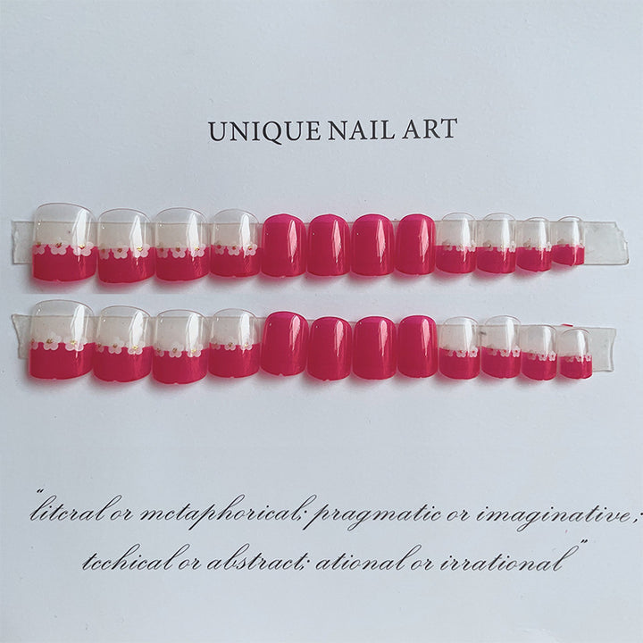 Floral Accent Press-On Nail Set