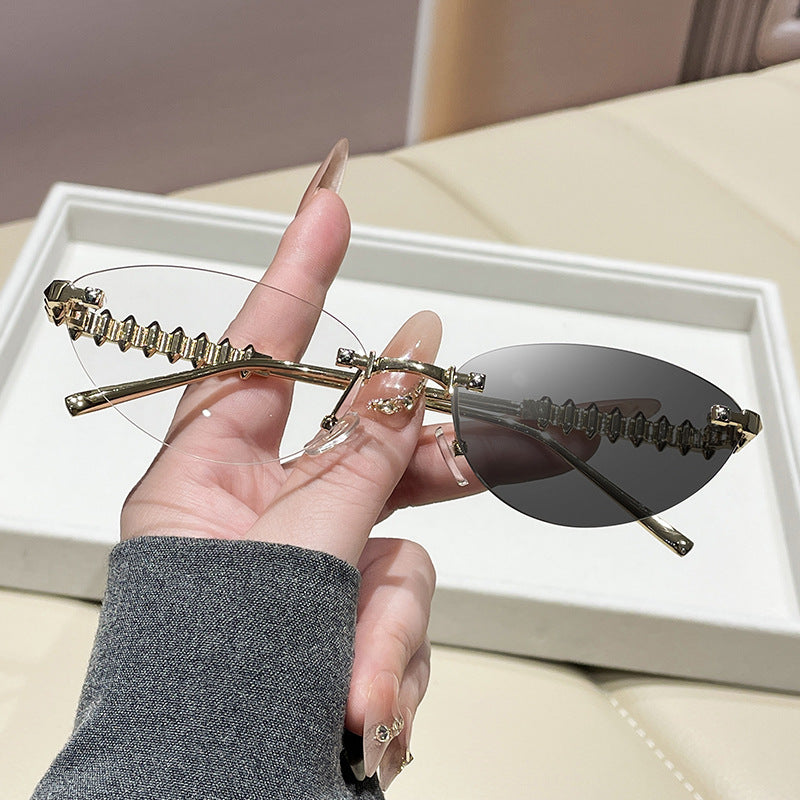 Women's fashionable glasses with elegant golden frame Kalsten