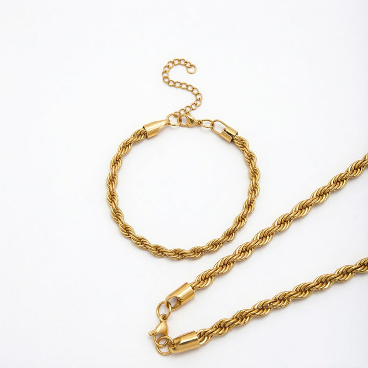 Stylish Braided Chain Jewelry Set Kalsten