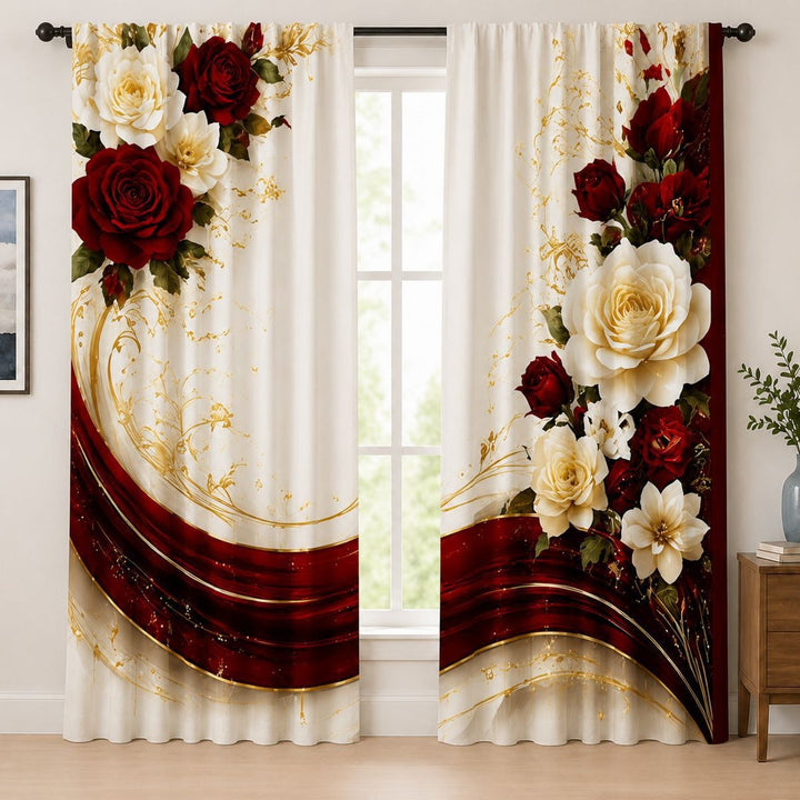 Butterfly-Patterned Decorative Curtains