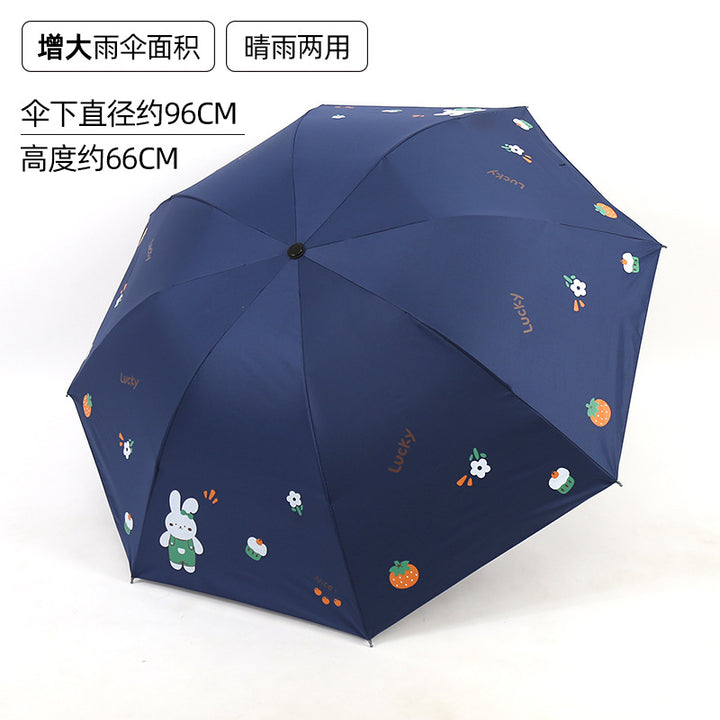 Women Folding Umbrella with Cute Elephant Design Kalsten