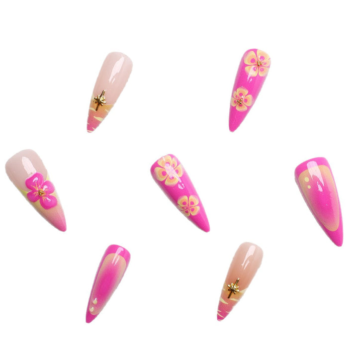 Artificial nail set with floral and abstract designs Kalsten