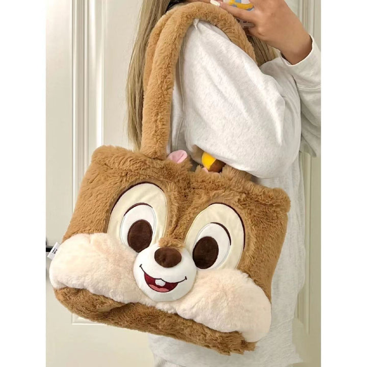 Plush Tote Bag with Animal Face Kalsten