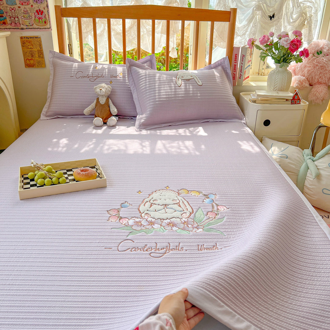 Reversible Children's Quilt with Embroidered Chick Designs