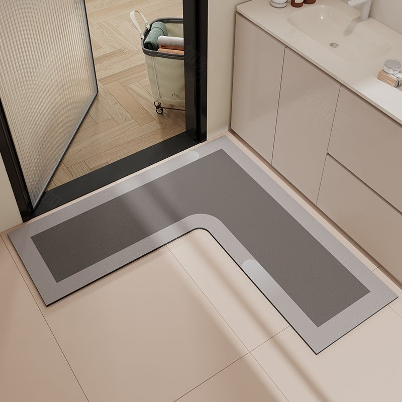 L-Shaped Decorative Bath Mat Kalsten