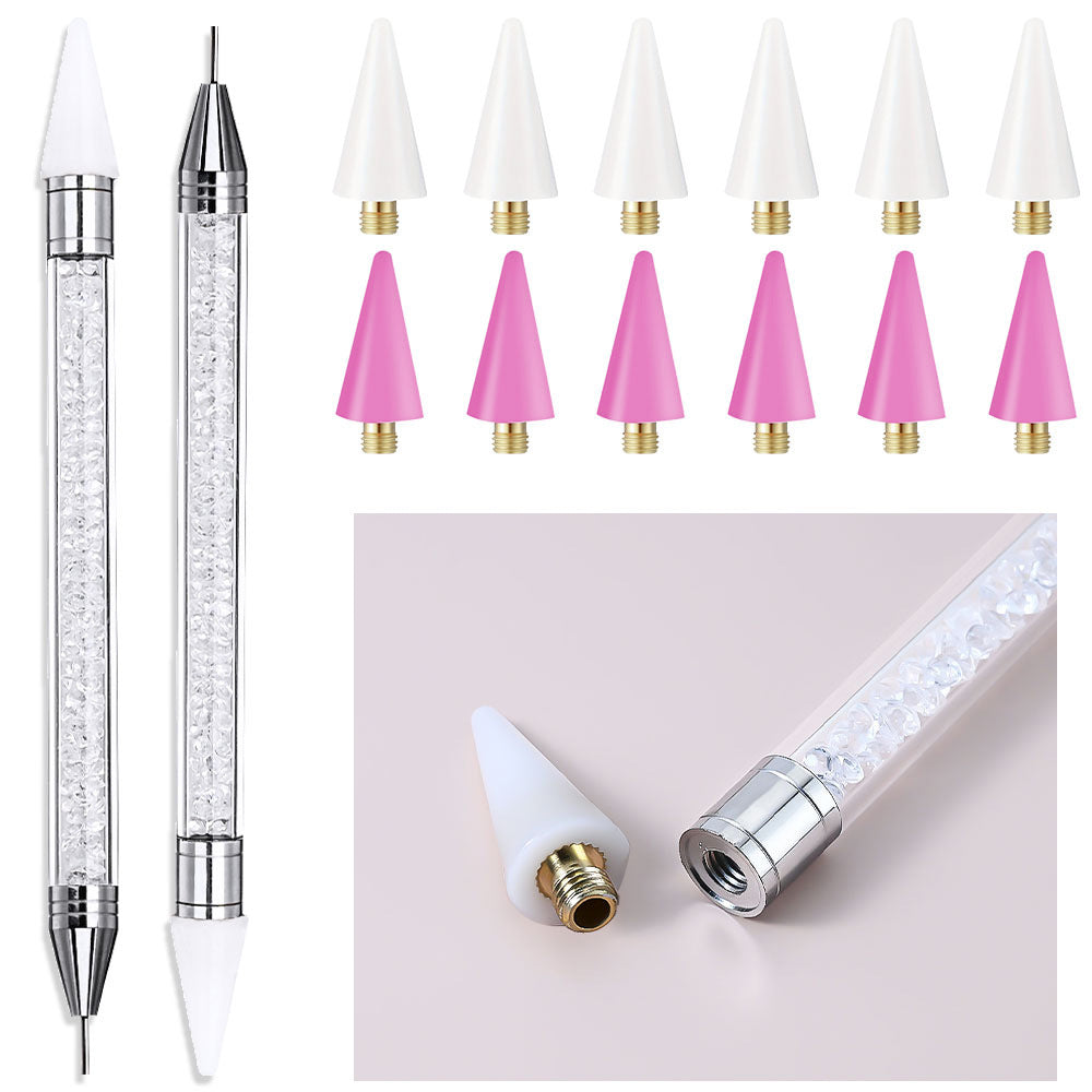Professional Nail Art Detailing Brush with Crystal Handle Kalsten