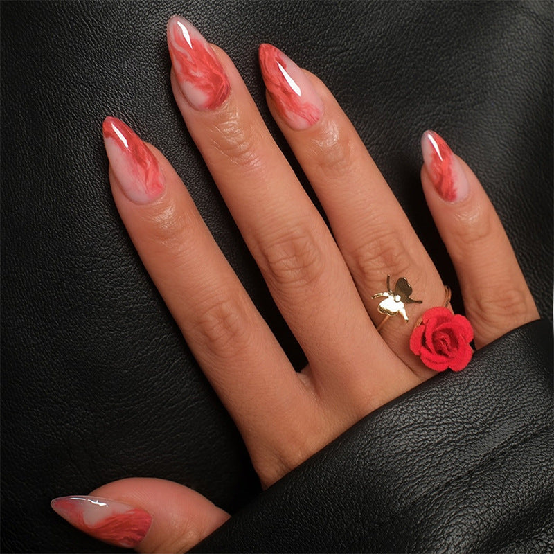 Nail set with marbled design Kalsten