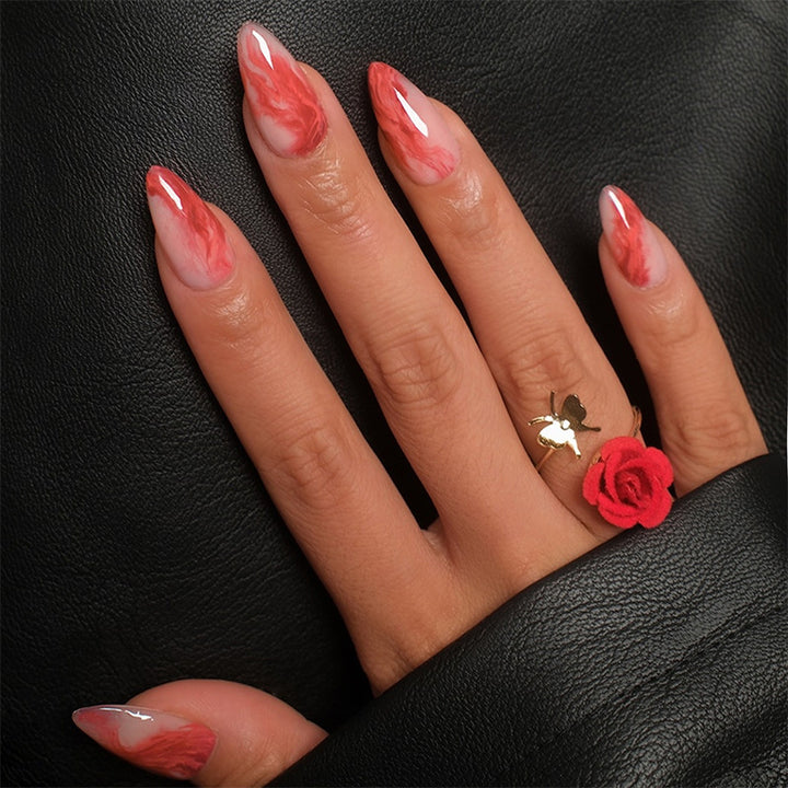 Nail set with marbled design Kalsten