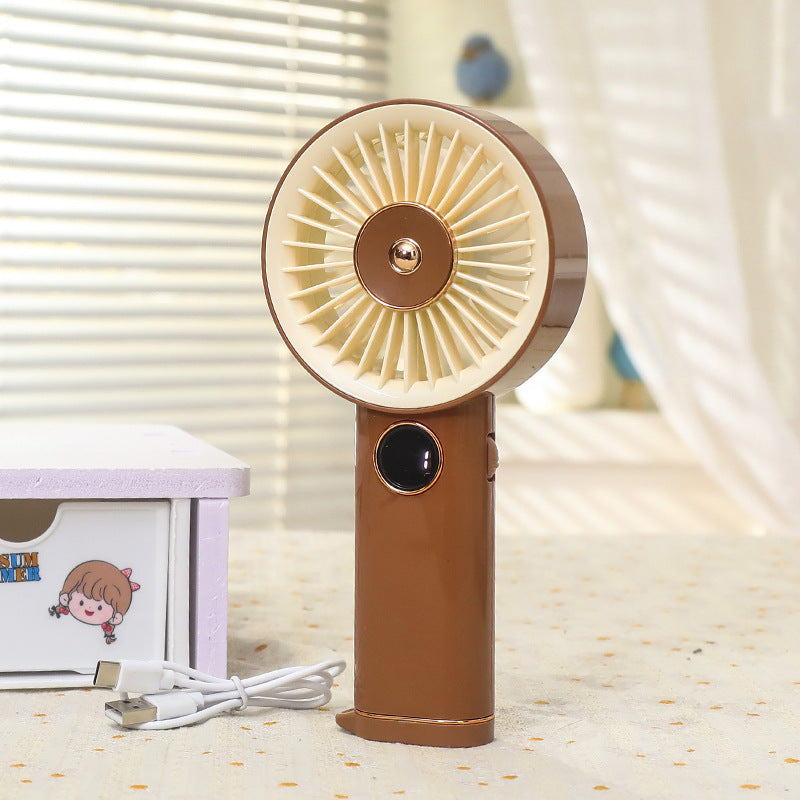 Women's Portable Hand Fan with USB Charging Function and Variable Speed Control Kalsten