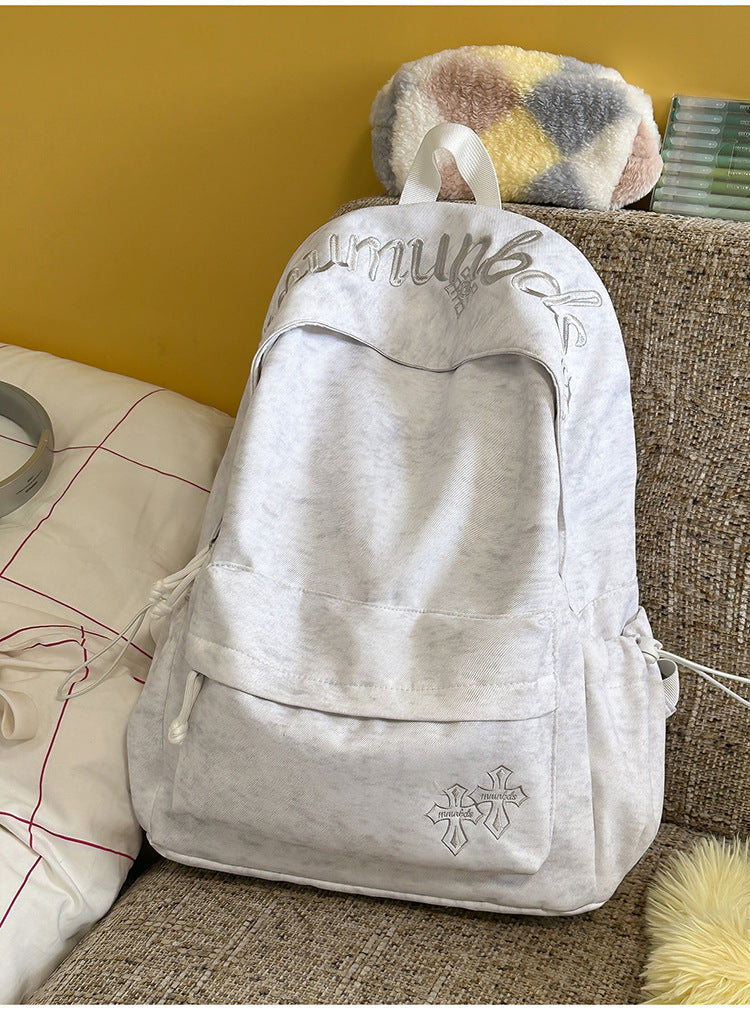 Casual Multi-Pocket Canvas School Backpack