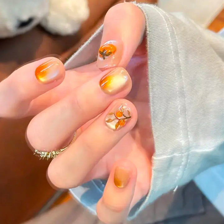 Artificial nail set with shiny 3D accents Kalsten