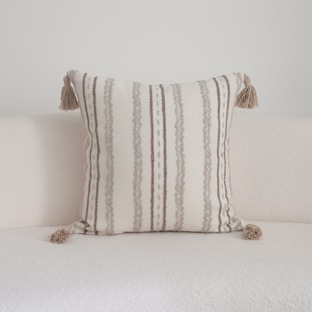 Textured Woven Throw Pillow for Sofa Decor