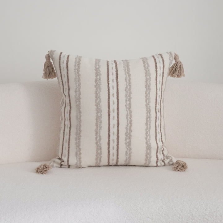 Textured Woven Throw Pillow for Sofa Decor