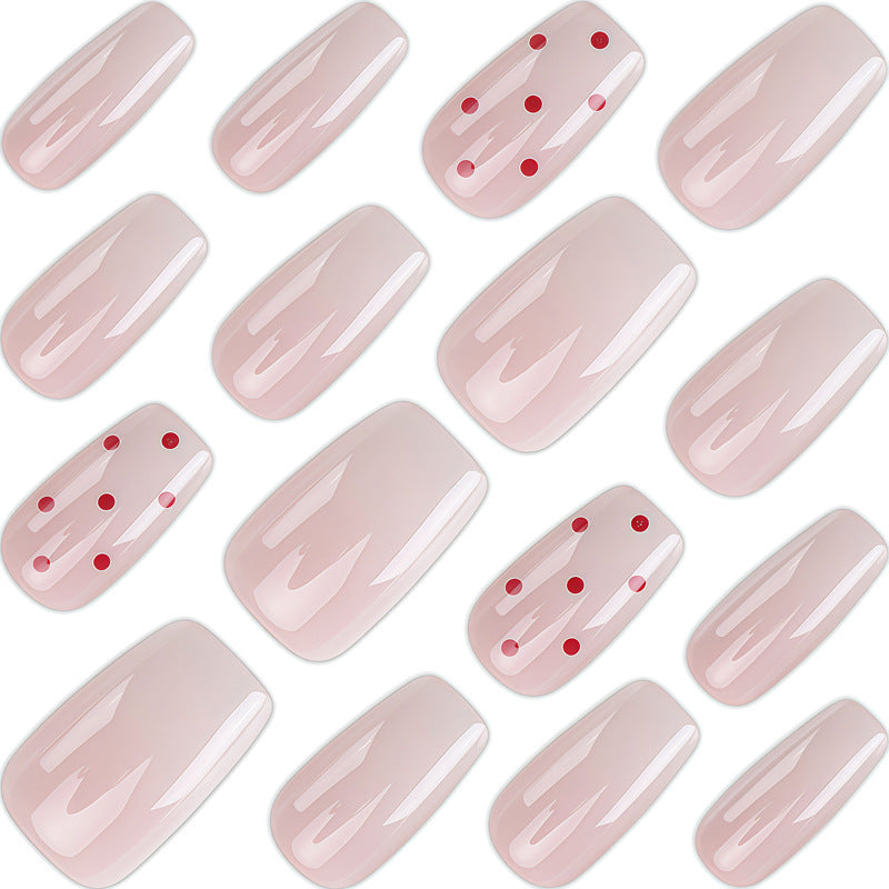 Artistic Press-On Nails with Elegant Polka Dot Design Kalsten