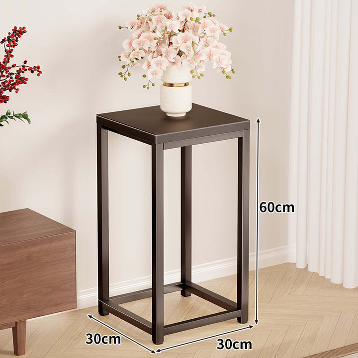 Tall Metal Plant Stand Pedestal with Square Top Minimalist Frame