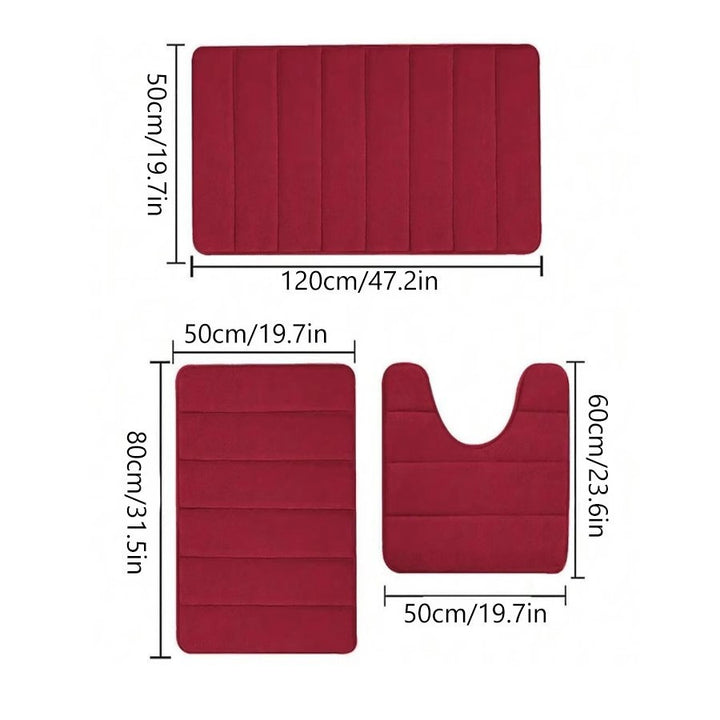 Non-Slip Bathroom Mat Set for Home Use