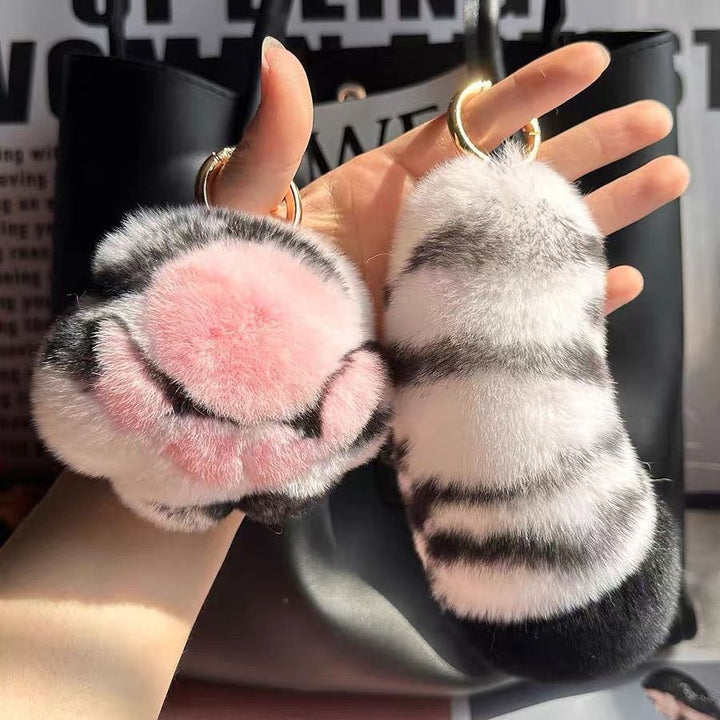 Plush Animal-Inspired Keychain Accessory Kalsten