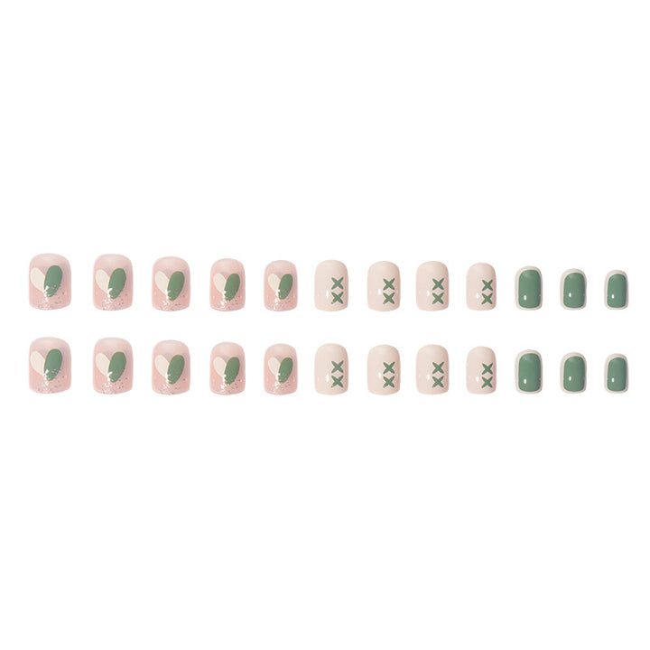 Artistic Press-On Nails with Botanical Design Kalsten