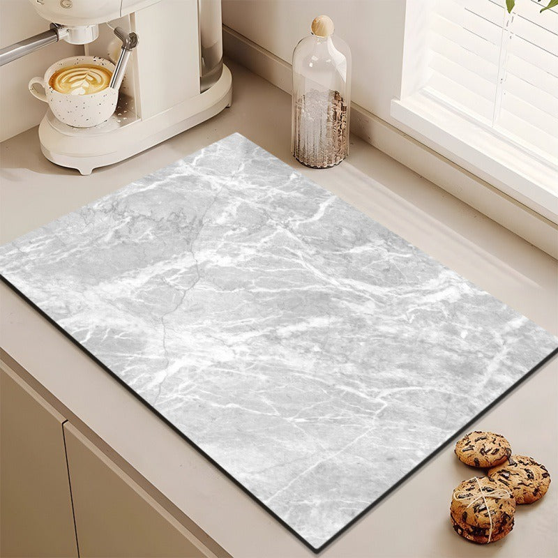 Stylish Marble-Effect Kitchen Mat Kalsten