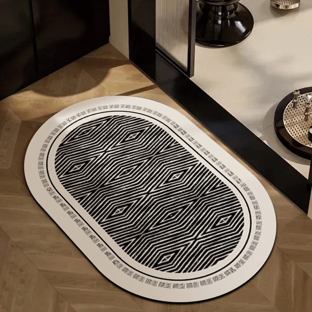 Textured Oval Area Rug