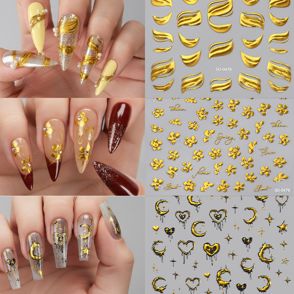 Celestial Themed Nail Art Stickers