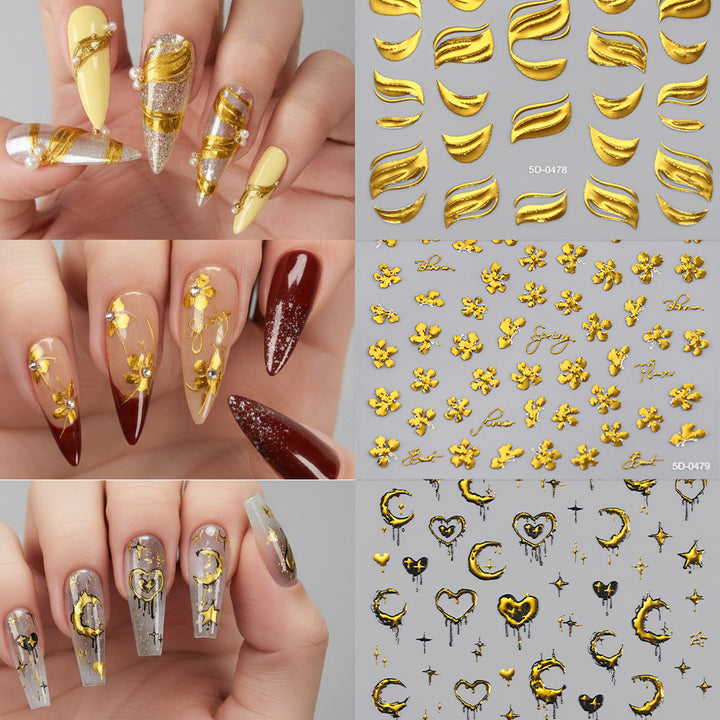 Celestial Themed Nail Art Stickers