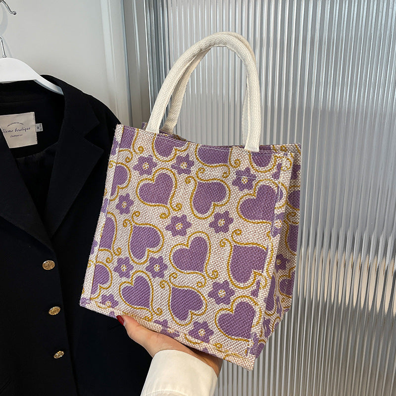 Casual Heart Pattern Tote Bag