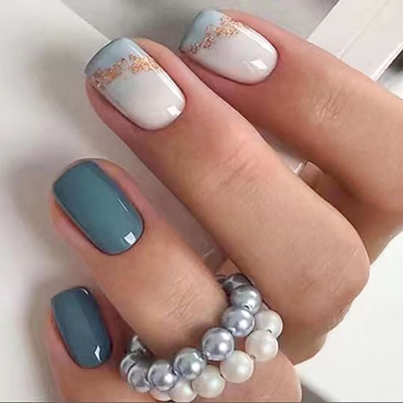 Ombre Nail Art Set with Gold Accents