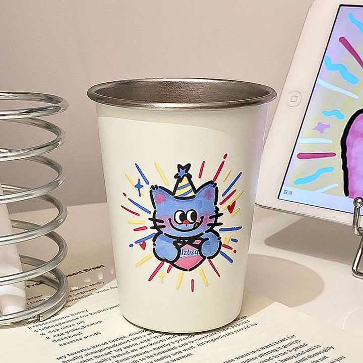 Drink cup with cheerful cat design Kalsten