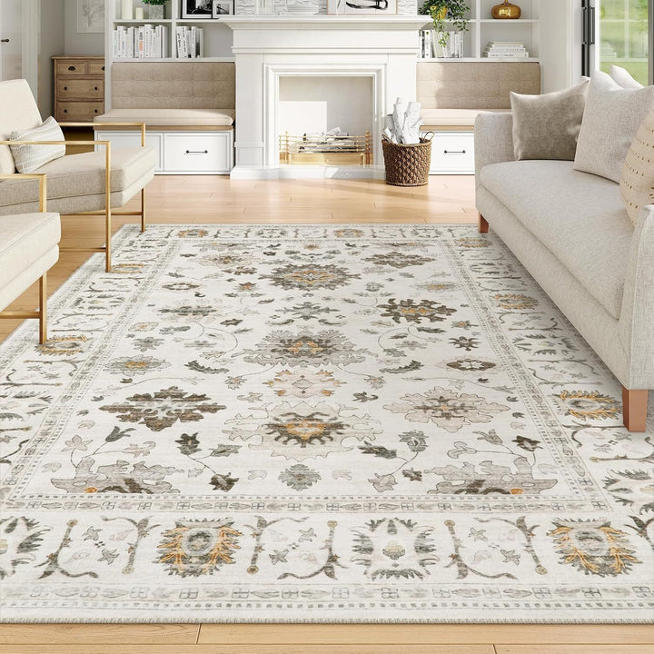 Geometric Floral Area Rug