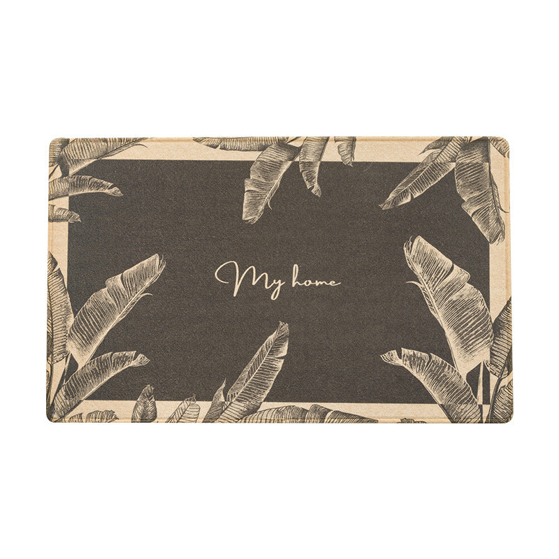 Decorative Floral Print Door Mat