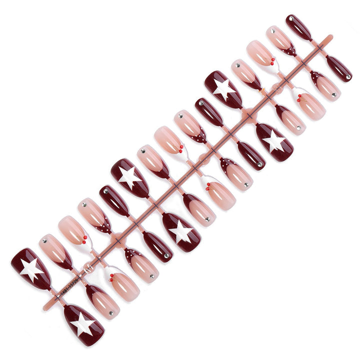 Artificial nail set with star motifs Kalsten