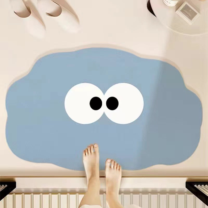 Playful Cartoon-Themed Bath Mat