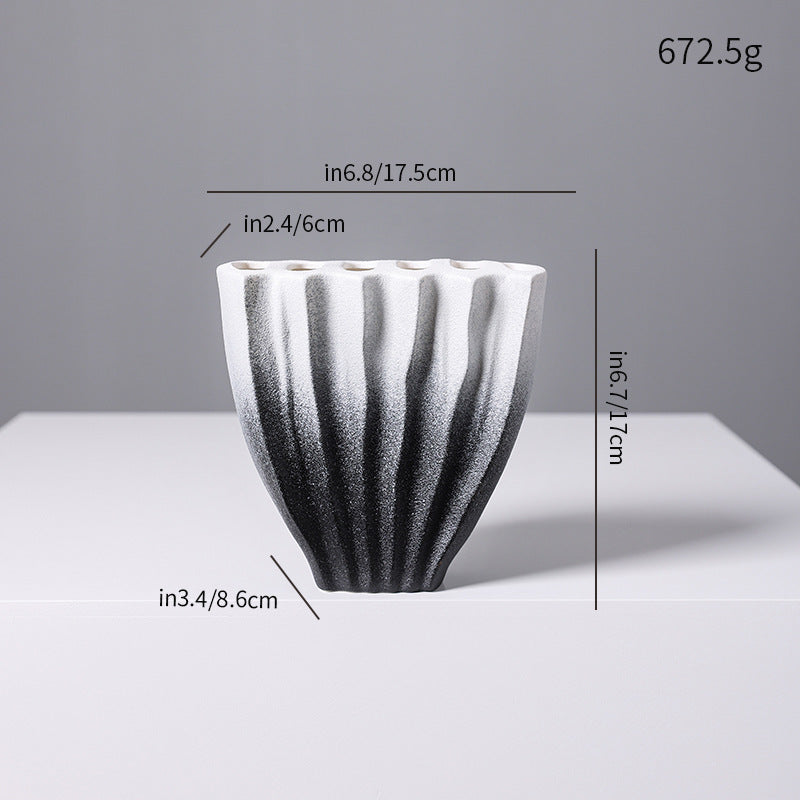 Sculptural Textured Ceramic Vase Kalsten