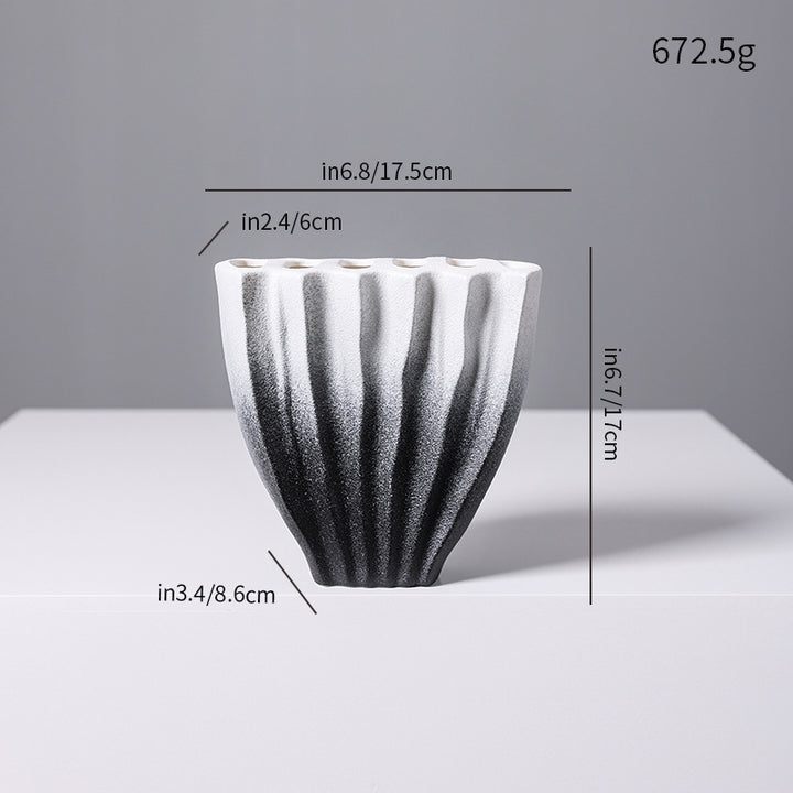 Sculptural Textured Ceramic Vase Kalsten