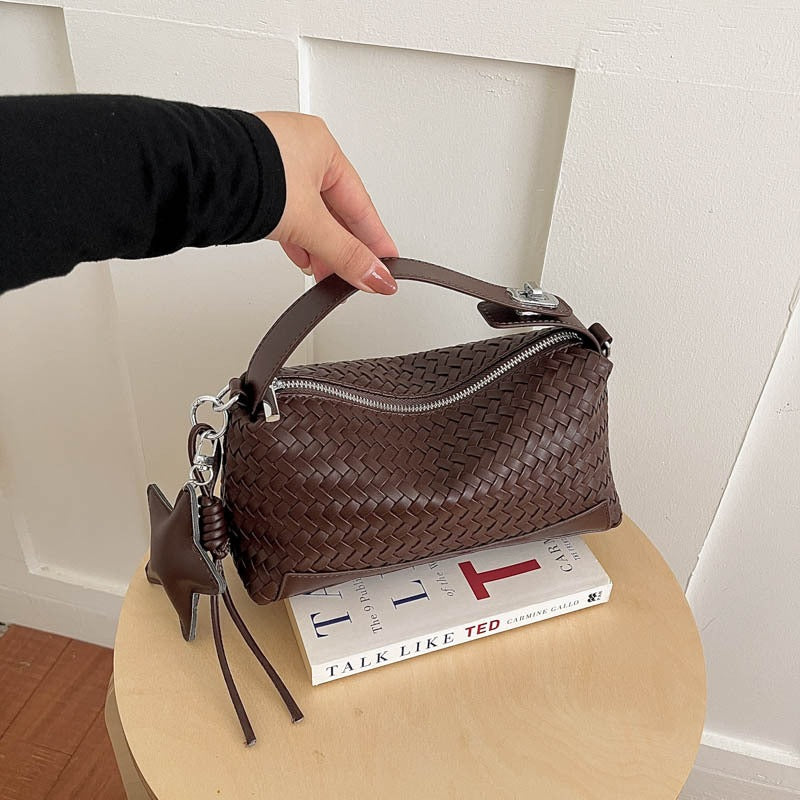Woven Leather Shoulder Bag