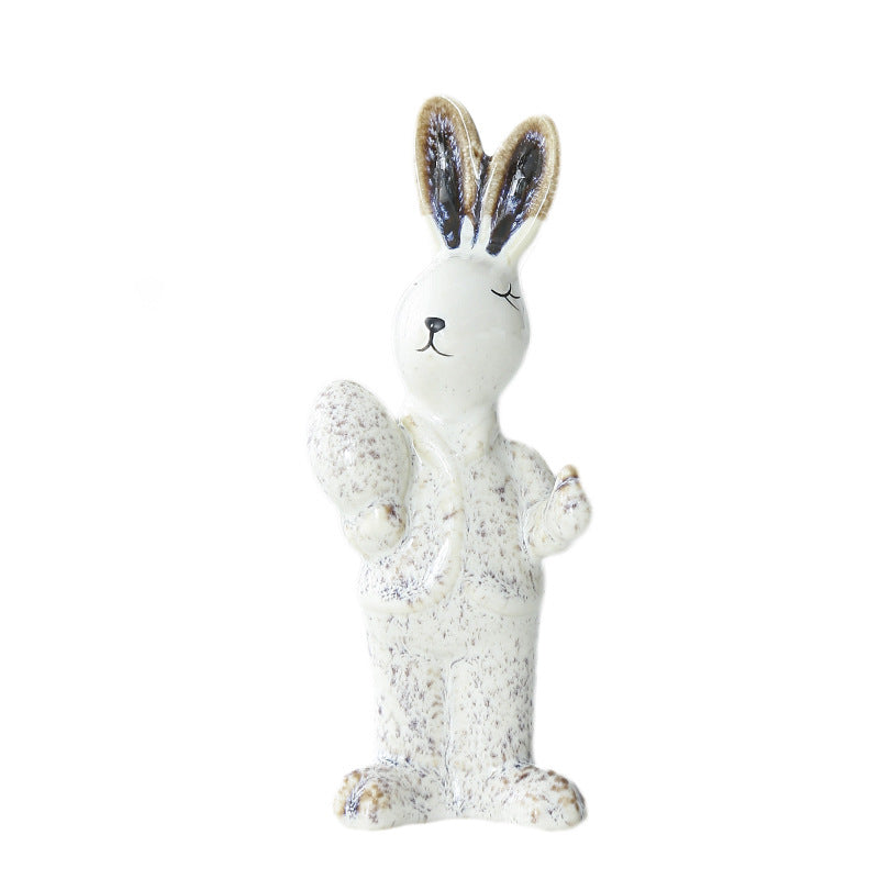 Whimsical Decorative Bunny Sculpture Kalsten