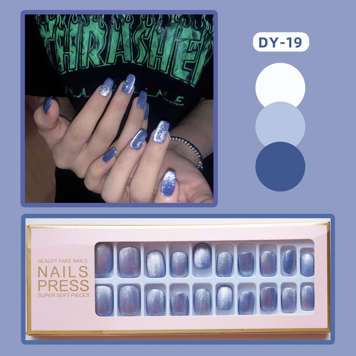 Sparkling Glittered Press-On Nails Kalsten