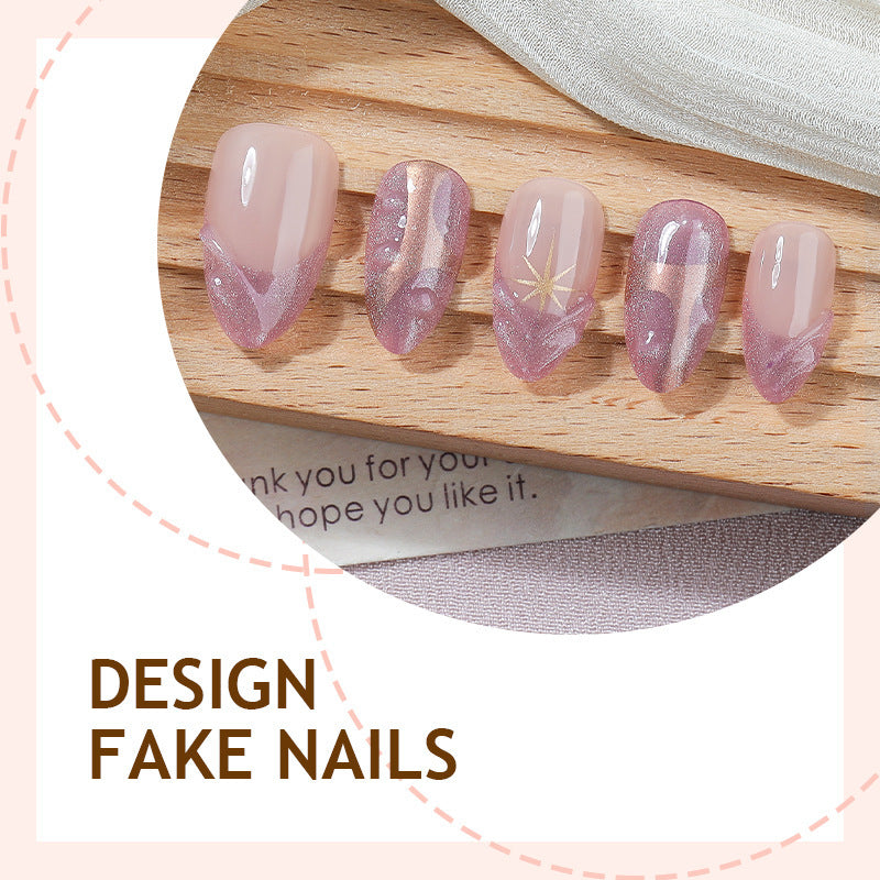 Artificial nail set with glamorous tip accents Kalsten