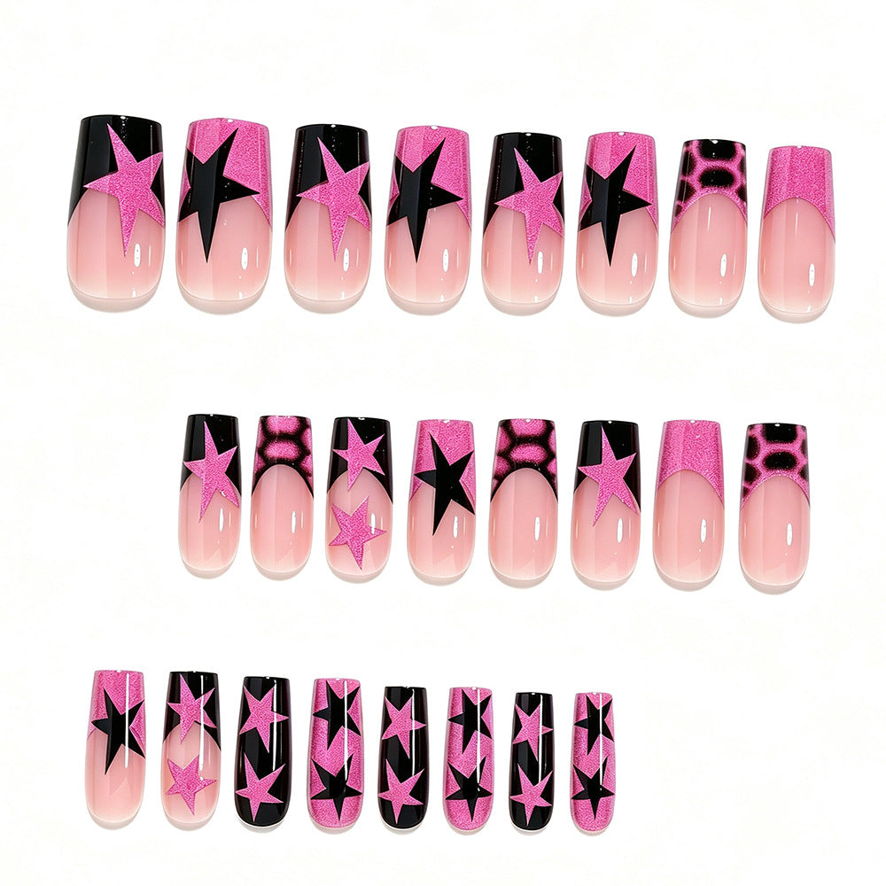 Artistic Star Pattern Press-On Nails Kalsten
