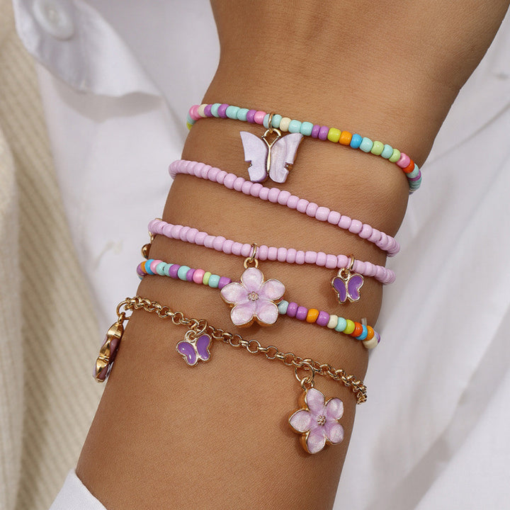 Floral Charm Bracelet Set Kalsten