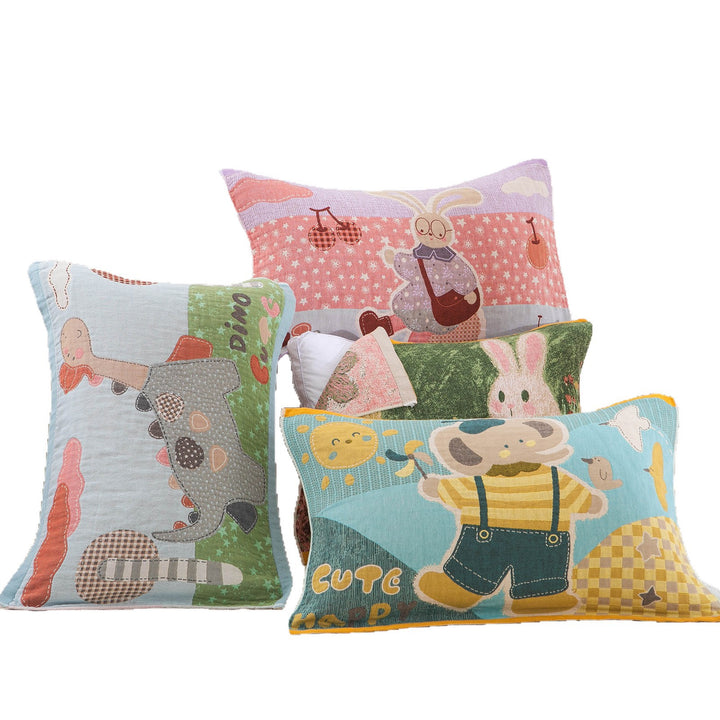 Women's pillowcase with loving bear design and checkered pattern Kalsten