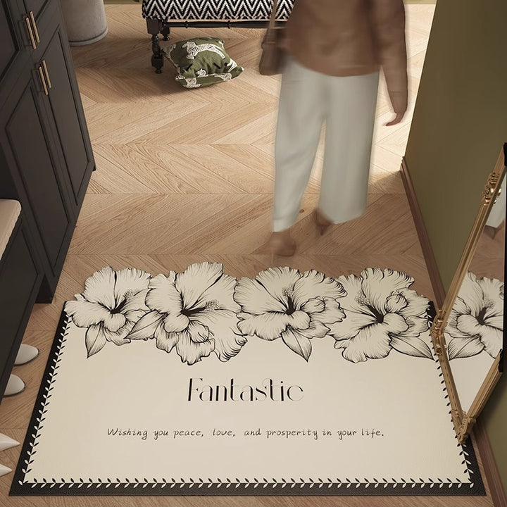 Elegant Botanical Design Comfort Mat for Home