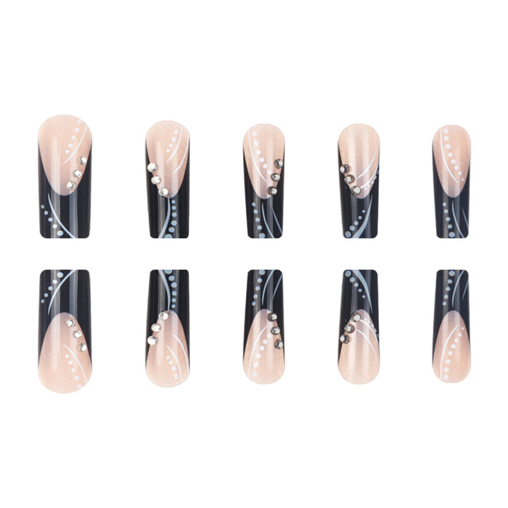 Decorative Artistic Long Stiletto Press-On Nails Kalsten