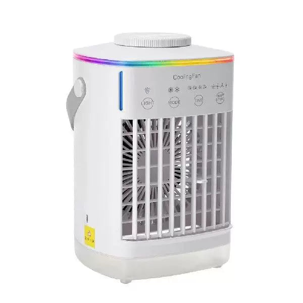 Unisex one-size compact rechargeable microclimate cooler with ambient RGB lighting and carrying handle Kalsten